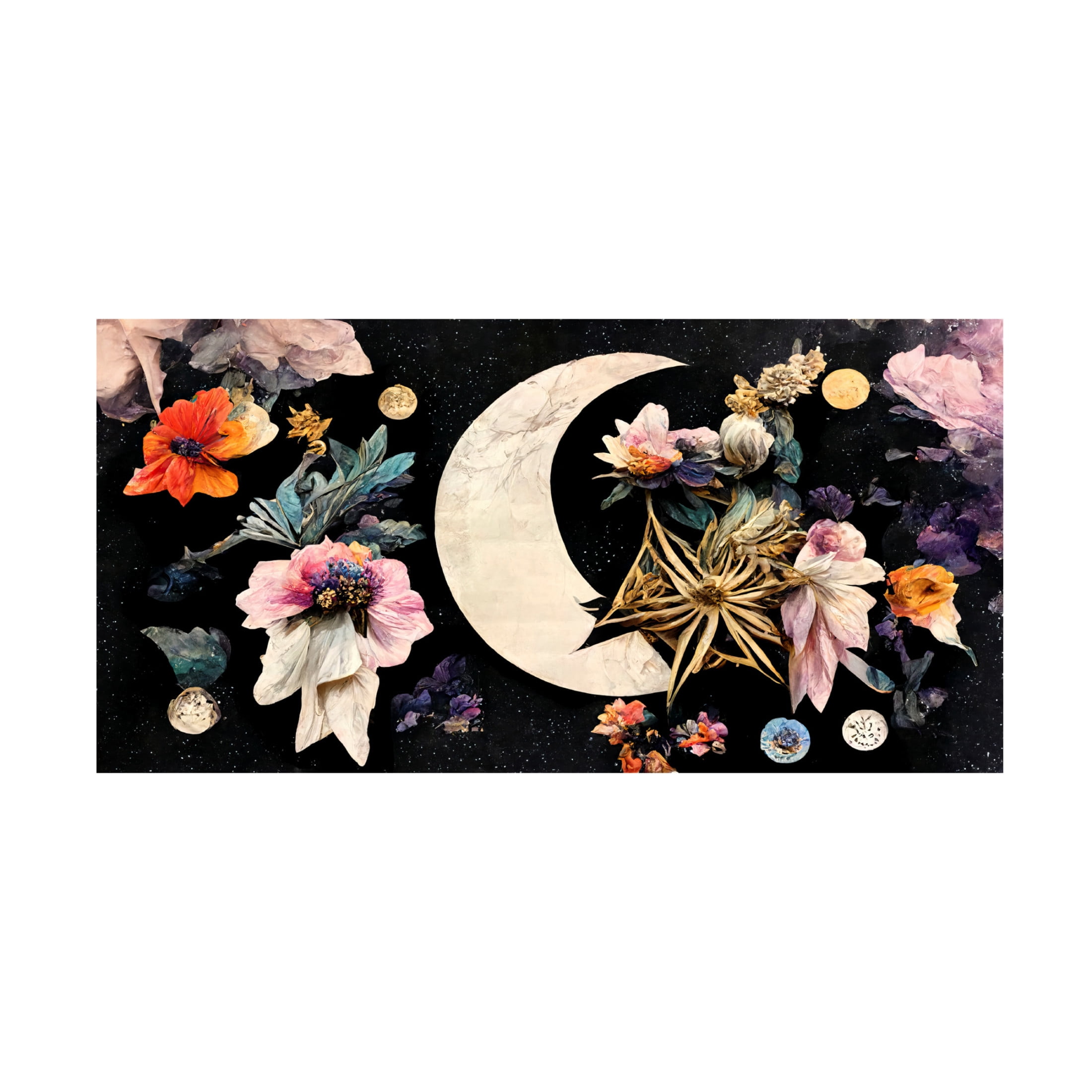 Canvas Wall Art - Treechild 'Dream Moon' Wall Art for Living Room, Bedroom, or Office D?cor by Trademark Fine Art - 47 x 24 Inches