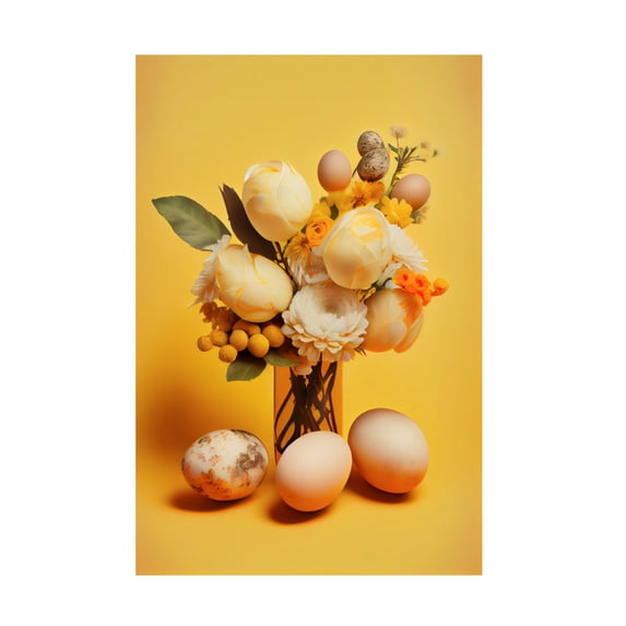 Canvas Wall Art - Treechild 'Easter Bouquet' Wall Art for Living Room, Bedroom, or Office D?cor by Trademark Fine Art - 12 x 19 Inches