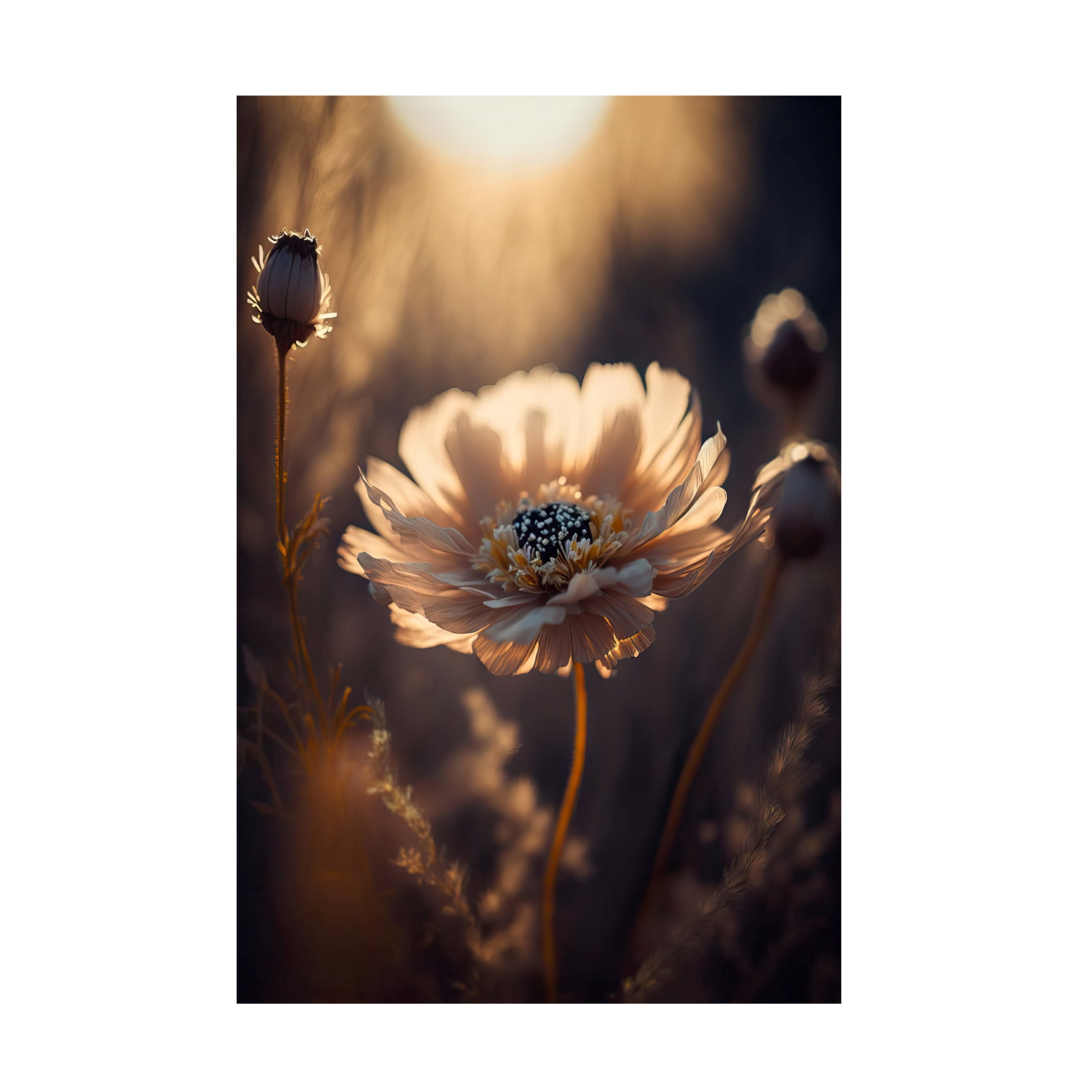 Canvas Wall Art - Treechild 'Flower in Morning Sun' Wall Art for Living Room, Bedroom, or Office D?cor by Trademark Fine Art - 16 x 24 Inches