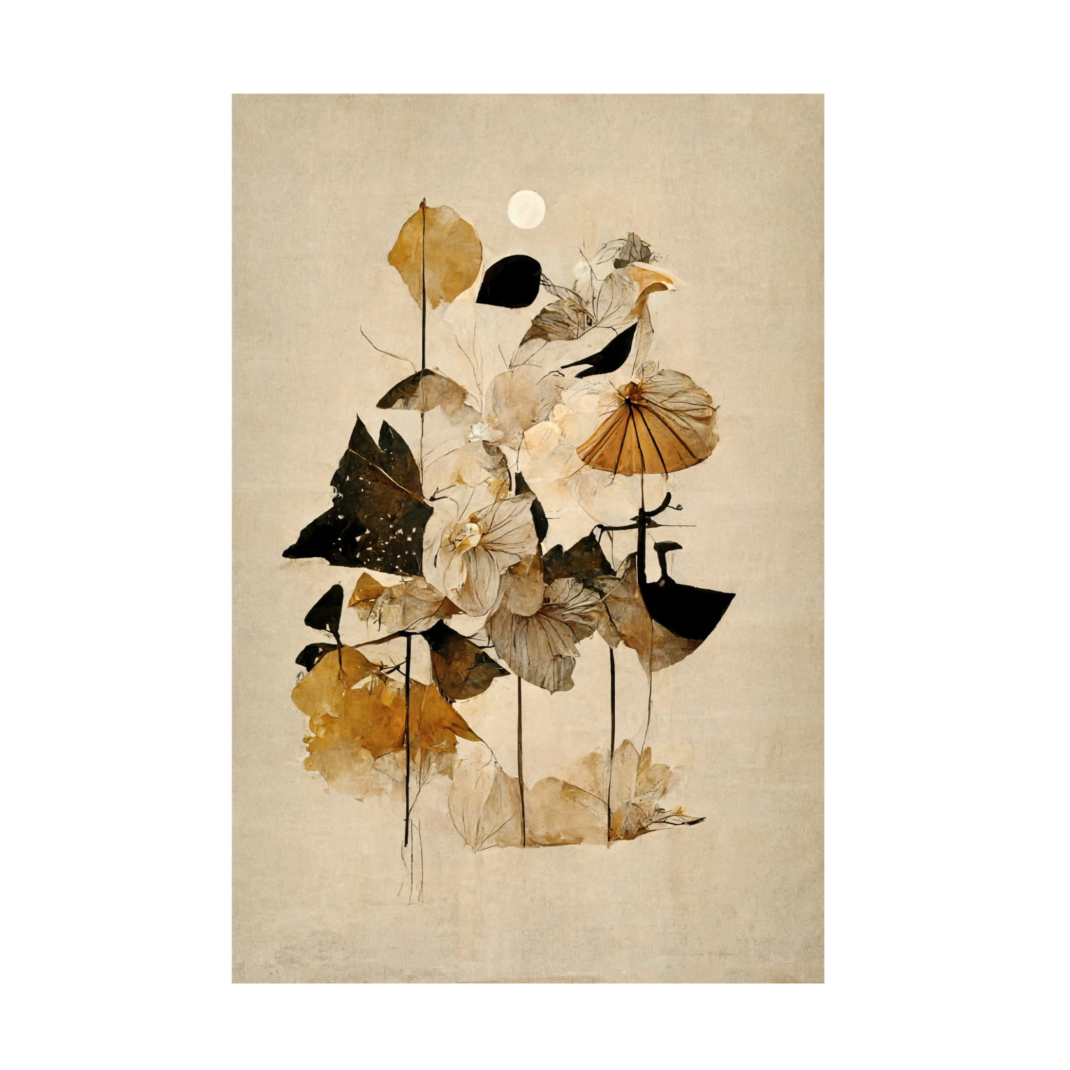 Canvas Wall Art - Treechild 'Flowers And Sun' Wall Art for Living Room, Bedroom, or Office D?cor by Trademark Fine Art - 16 x 24 Inches