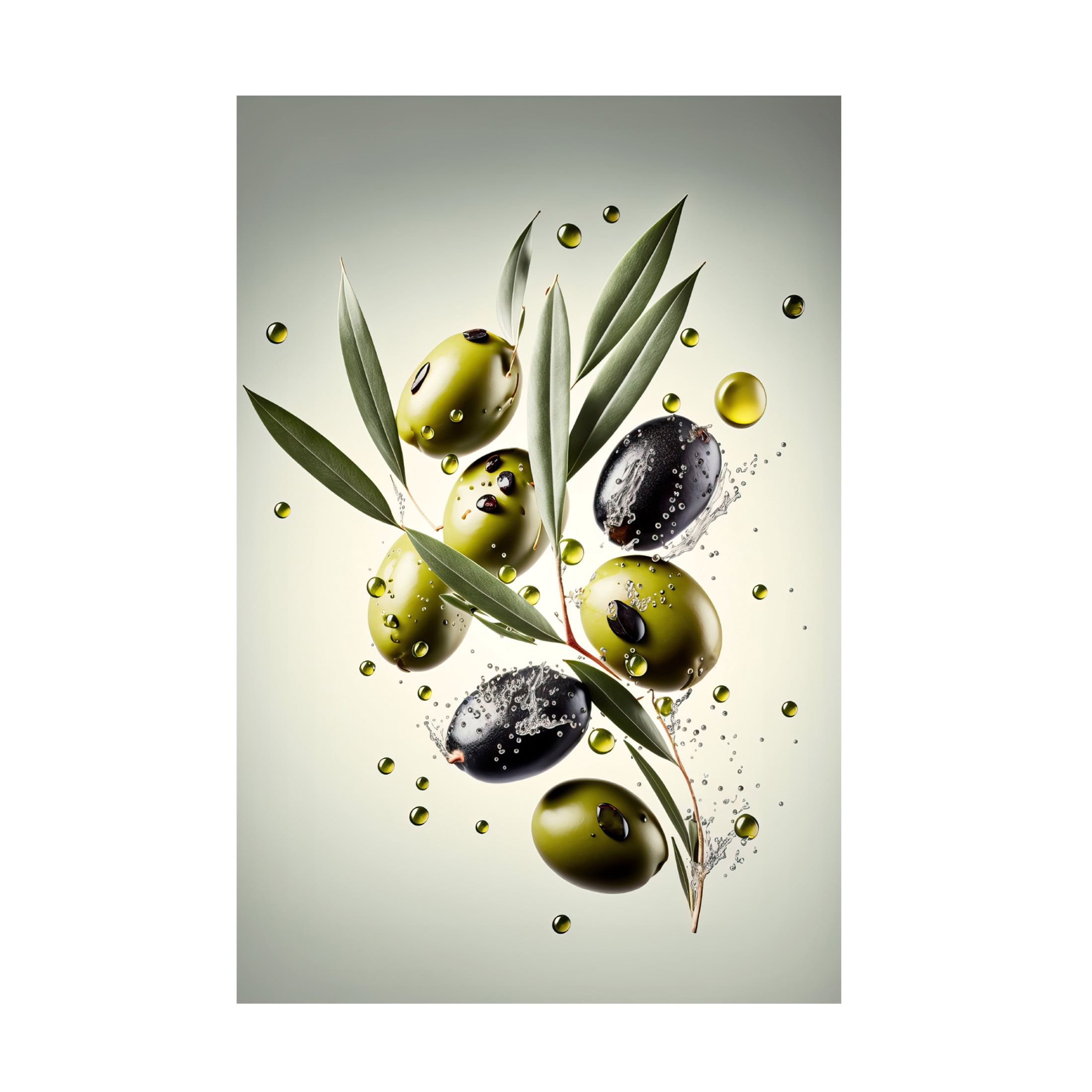 Canvas Wall Art - Treechild 'Fresh Olives' Wall Art for Living Room, Bedroom, or Office D?cor by Trademark Fine Art - 22 x 32 Inches
