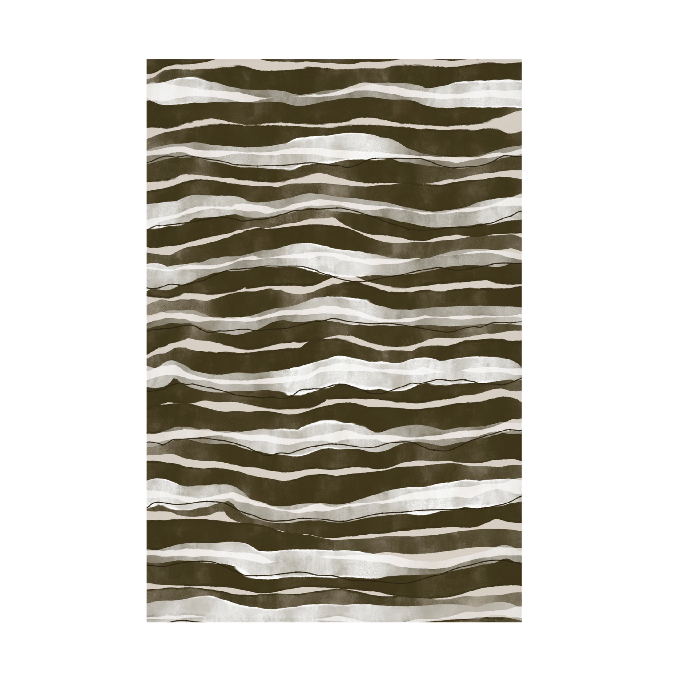 Canvas Wall Art - Treechild 'Geen Watercolor Waves' Wall Art for Living Room, Bedroom, or Office D?cor by Trademark Fine Art - 30 x 47 Inches
