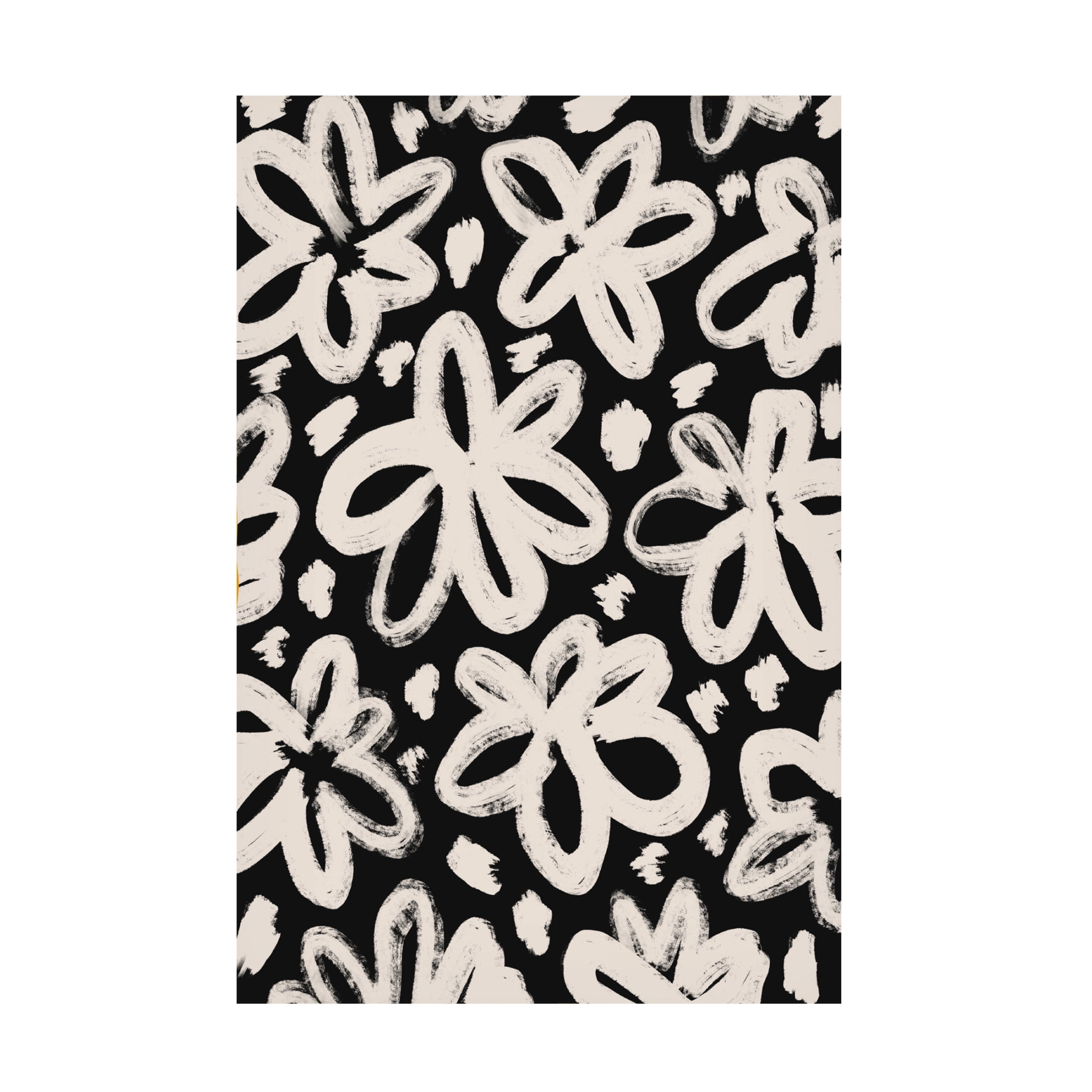 Canvas Wall Art - Treechild 'Giant Beige Flower Pattern' Wall Art for Living Room, Bedroom, or Office D?cor by Trademark Fine Art - 22 x 32 Inches