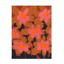 Canvas Wall Art - Treechild 'Giant Flowers' Wall Art for Living Room, Bedroom, or Office D?cor by Trademark Fine Art - 14 x 19 Inches