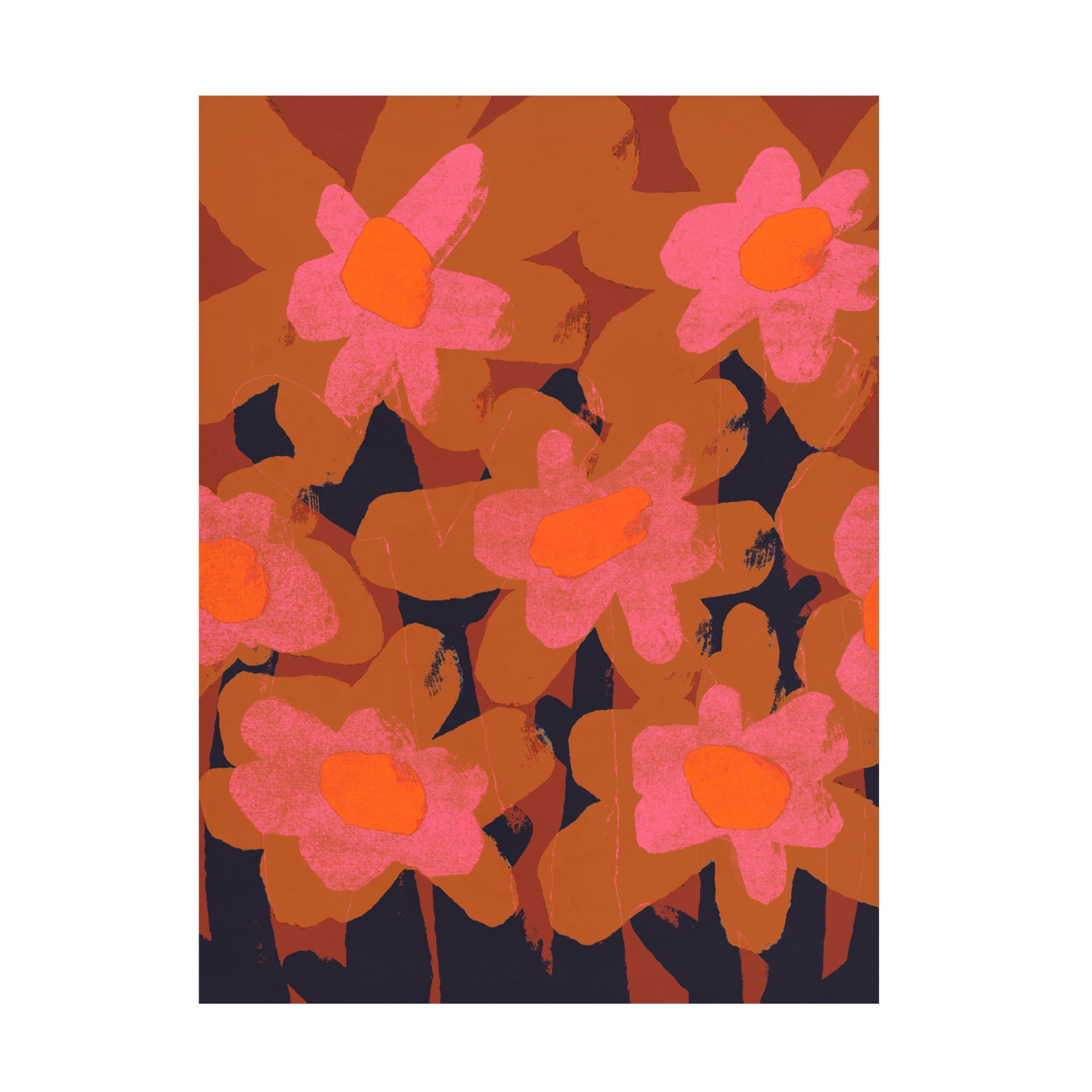 Canvas Wall Art - Treechild 'Giant Flowers' Wall Art for Living Room, Bedroom, or Office D?cor by Trademark Fine Art - 18 x 24 Inches