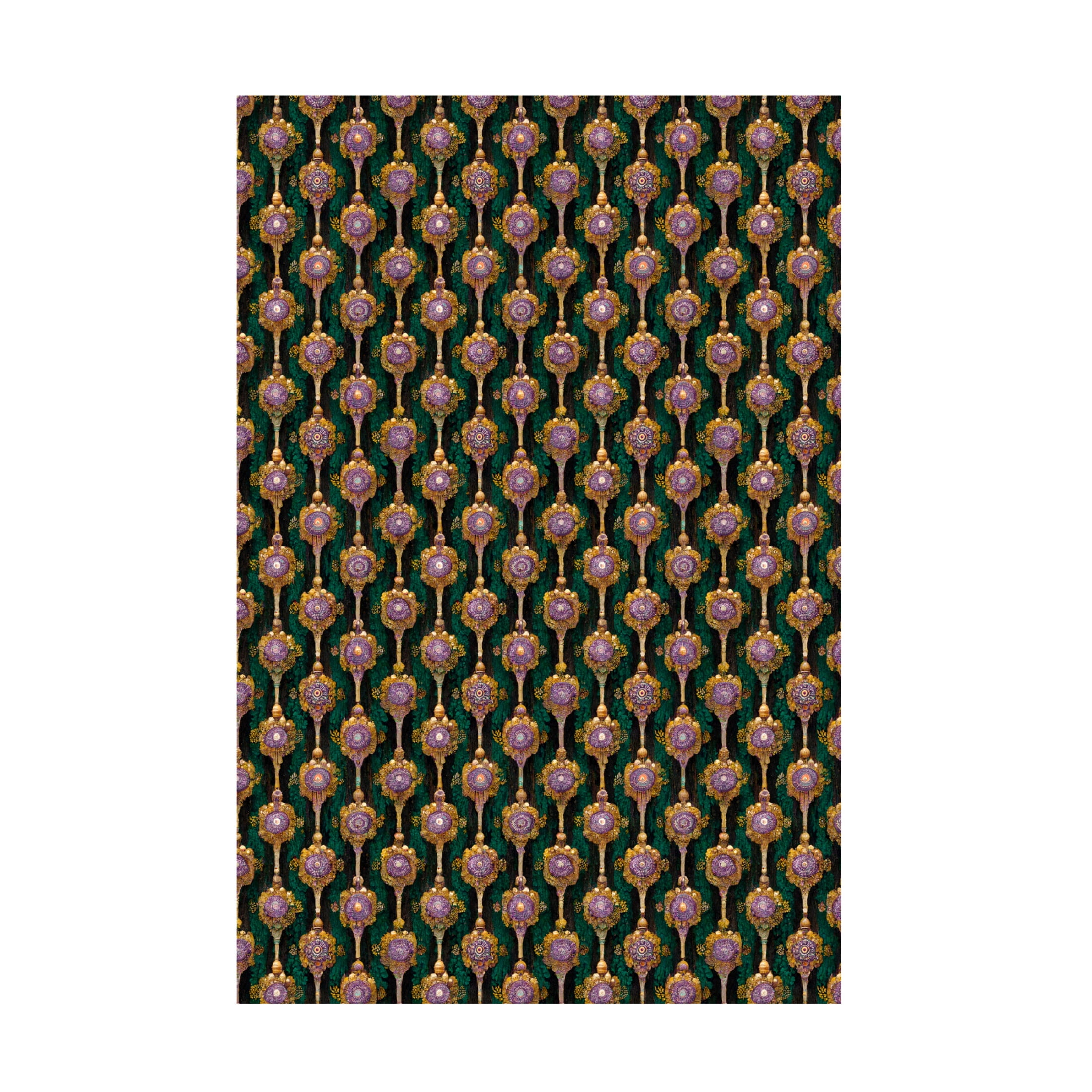Canvas Wall Art - Treechild 'Golden Ornaments Pattern' Wall Art for Living Room, Bedroom, or Office D?cor by Trademark Fine Art - 22 x 32 Inches