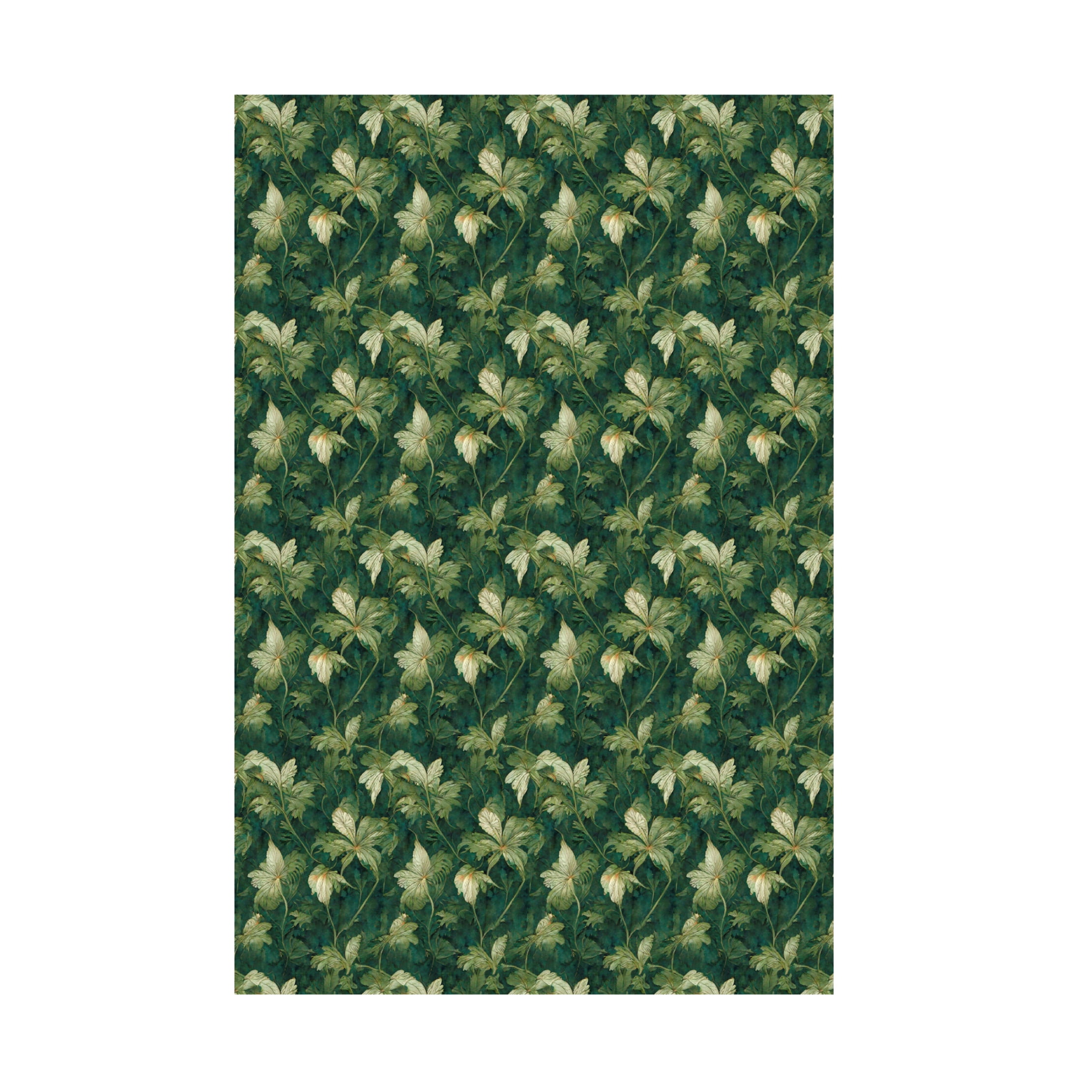 Canvas Wall Art - Treechild 'Green Leafs Pattern' Wall Art for Living Room, Bedroom, or Office D?cor by Trademark Fine Art - 16 x 24 Inches