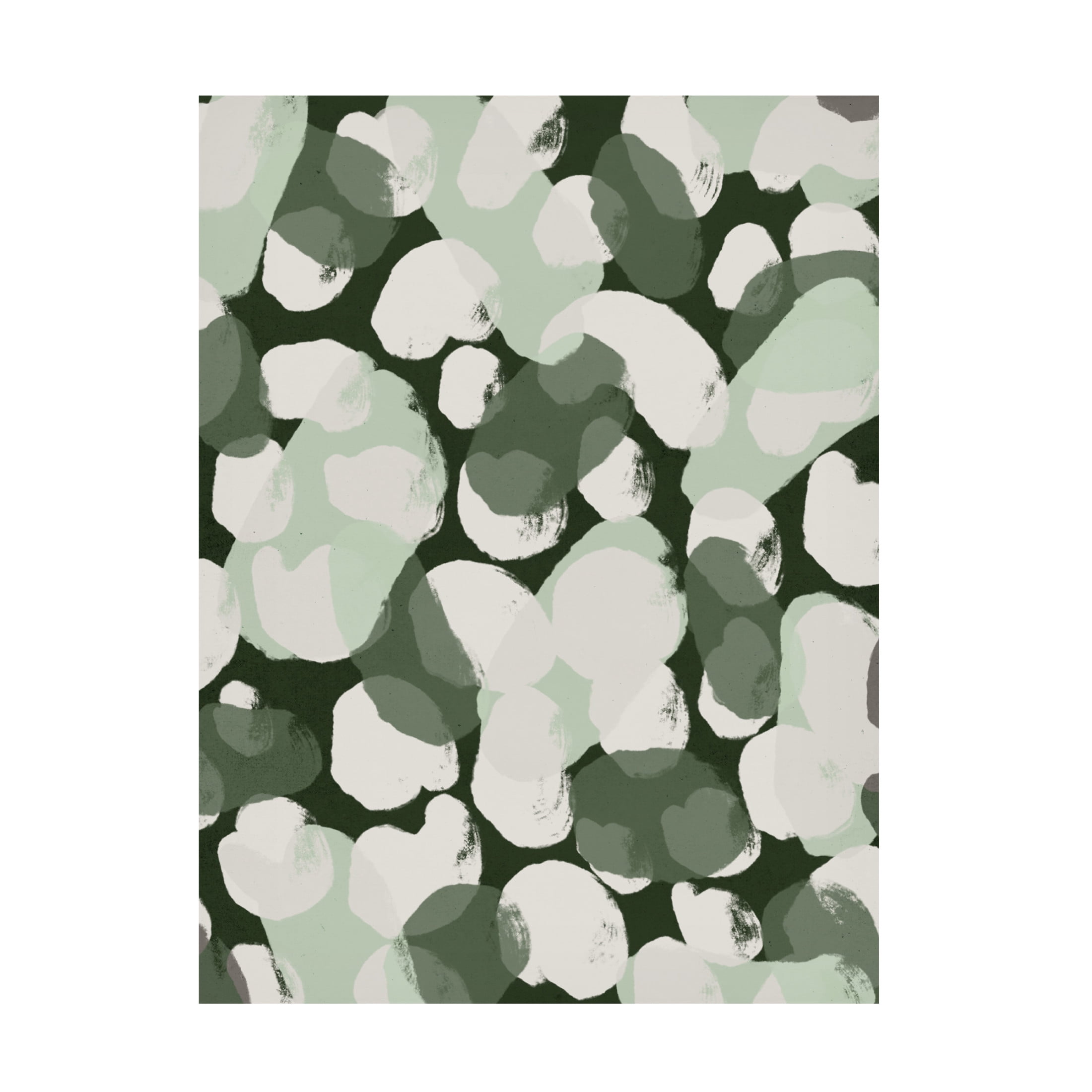 Canvas Wall Art - Treechild 'Green Round Strokes Pattern' Wall Art for Living Room, Bedroom, or Office D?cor by Trademark Fine Art - 14 x 19 Inches