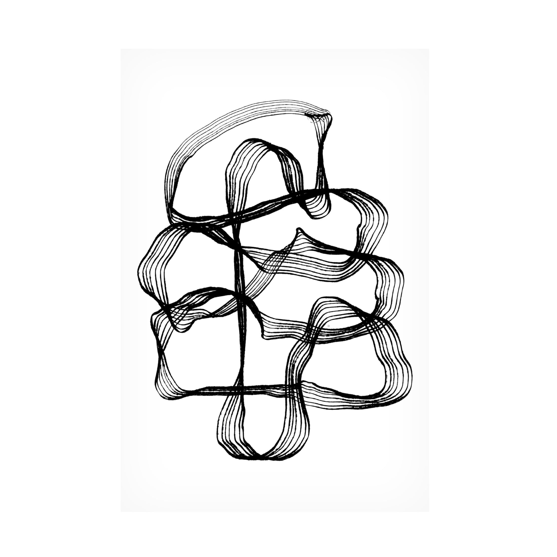 Canvas Wall Art - Treechild 'Ink Black and White' Wall Art for Living Room, Bedroom, or Office D?cor by Trademark Fine Art - 16 x 24 Inches