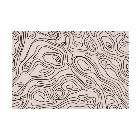 Canvas Wall Art - Treechild 'Iso Lines Square' Wall Art for Living Room, Bedroom, or Office D?cor by Trademark Fine Art - 19 x 12 Inches