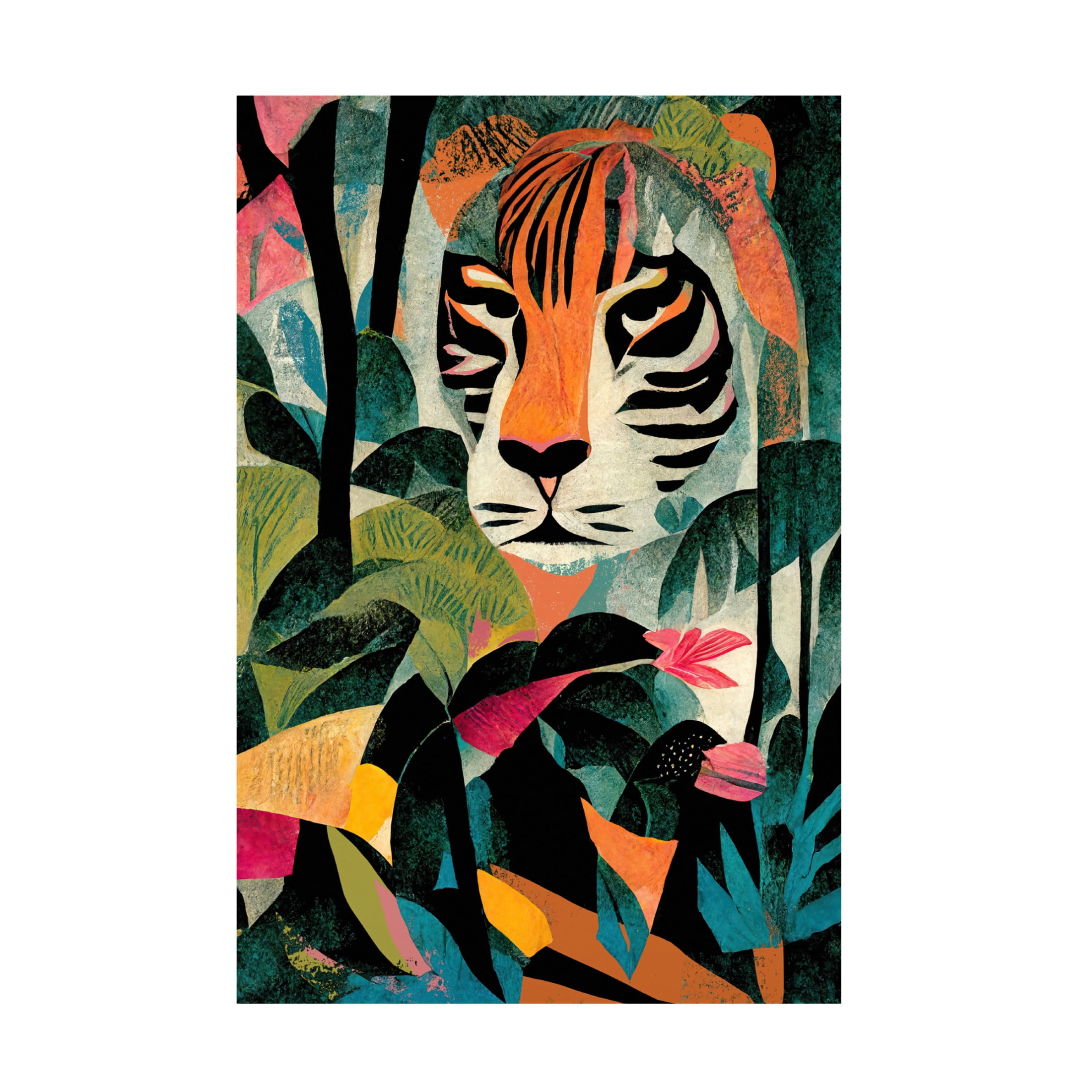Canvas Wall Art - Treechild 'Jungle Tiger' Wall Art for Living Room, Bedroom, or Office D?cor by Trademark Fine Art - 22 x 32 Inches