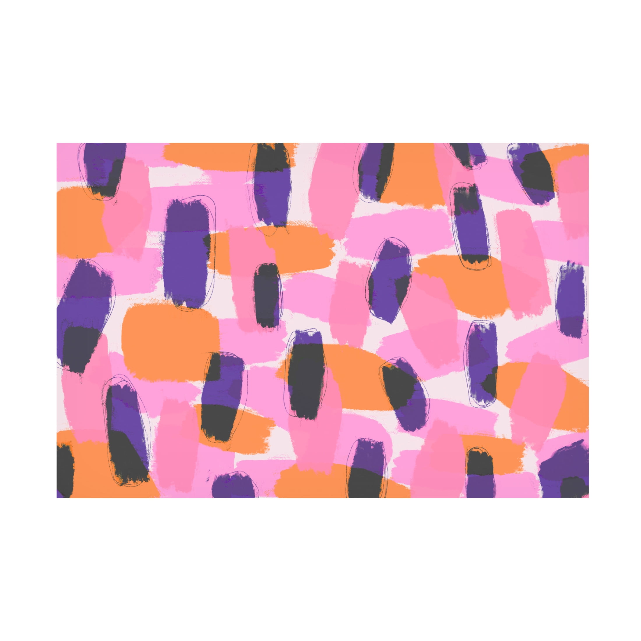 Canvas Wall Art - Treechild 'Layered Purple Strokes Pattern' Wall Art for Living Room, Bedroom, or Office D?cor by Trademark Fine Art - 32 x 22 Inches