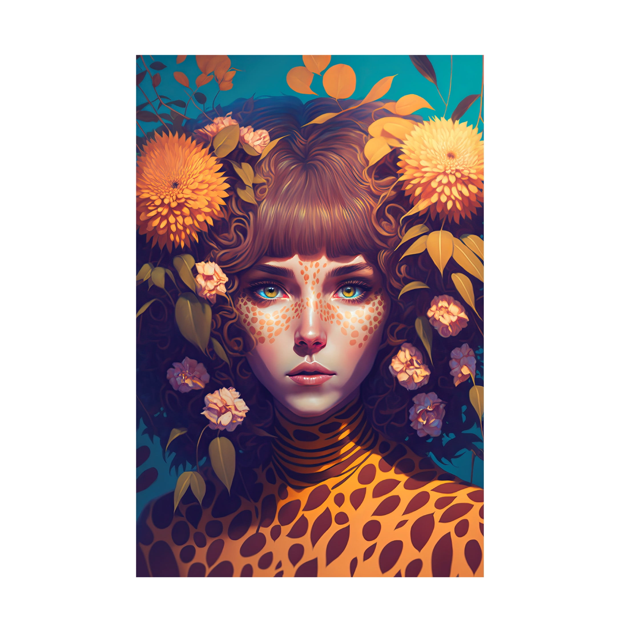 Canvas Wall Art - Treechild 'Leo Woman' Wall Art for Living Room, Bedroom, or Office D?cor by Trademark Fine Art - 16 x 24 Inches