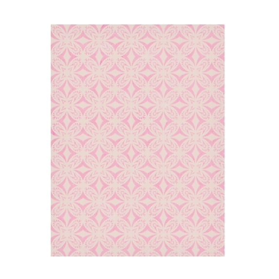 Canvas Wall Art - Treechild 'Light Pink Tile Pattern' Wall Art for Living Room, Bedroom, or Office D?cor by Trademark Fine Art - 24 x 32 Inches
