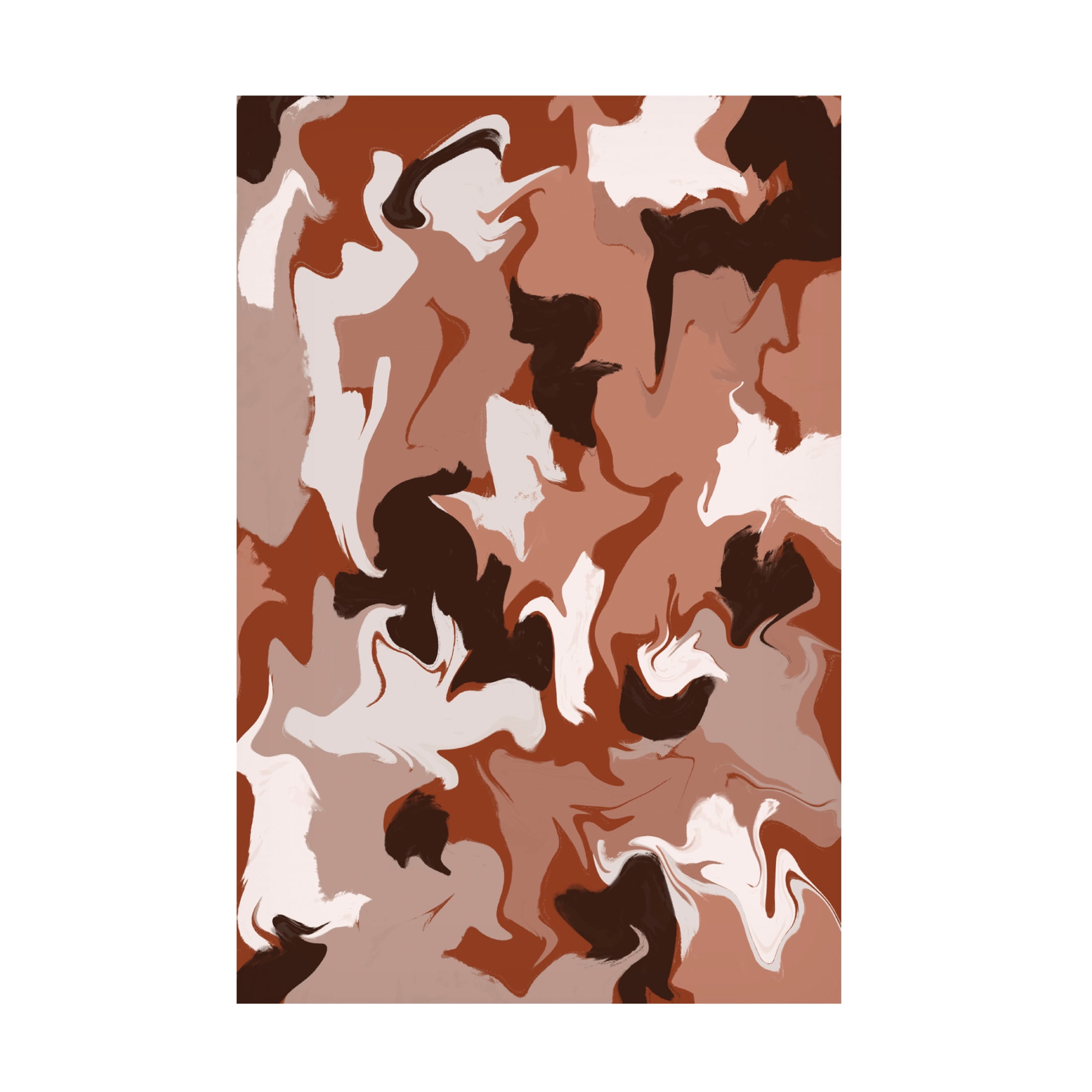 Canvas Wall Art - Treechild 'Liquid Earthy Strokes Pattern' Wall Art for Living Room, Bedroom, or Office D?cor by Trademark Fine Art - 12 x 19 Inches