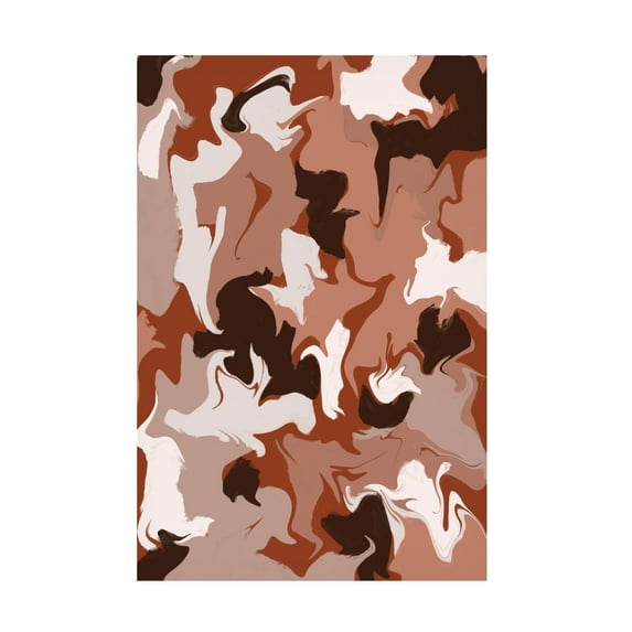 Canvas Wall Art - Treechild 'Liquid Earthy Strokes Pattern' Wall Art for Living Room, Bedroom, or Office D?cor by Trademark Fine Art - 12 x 19 Inches