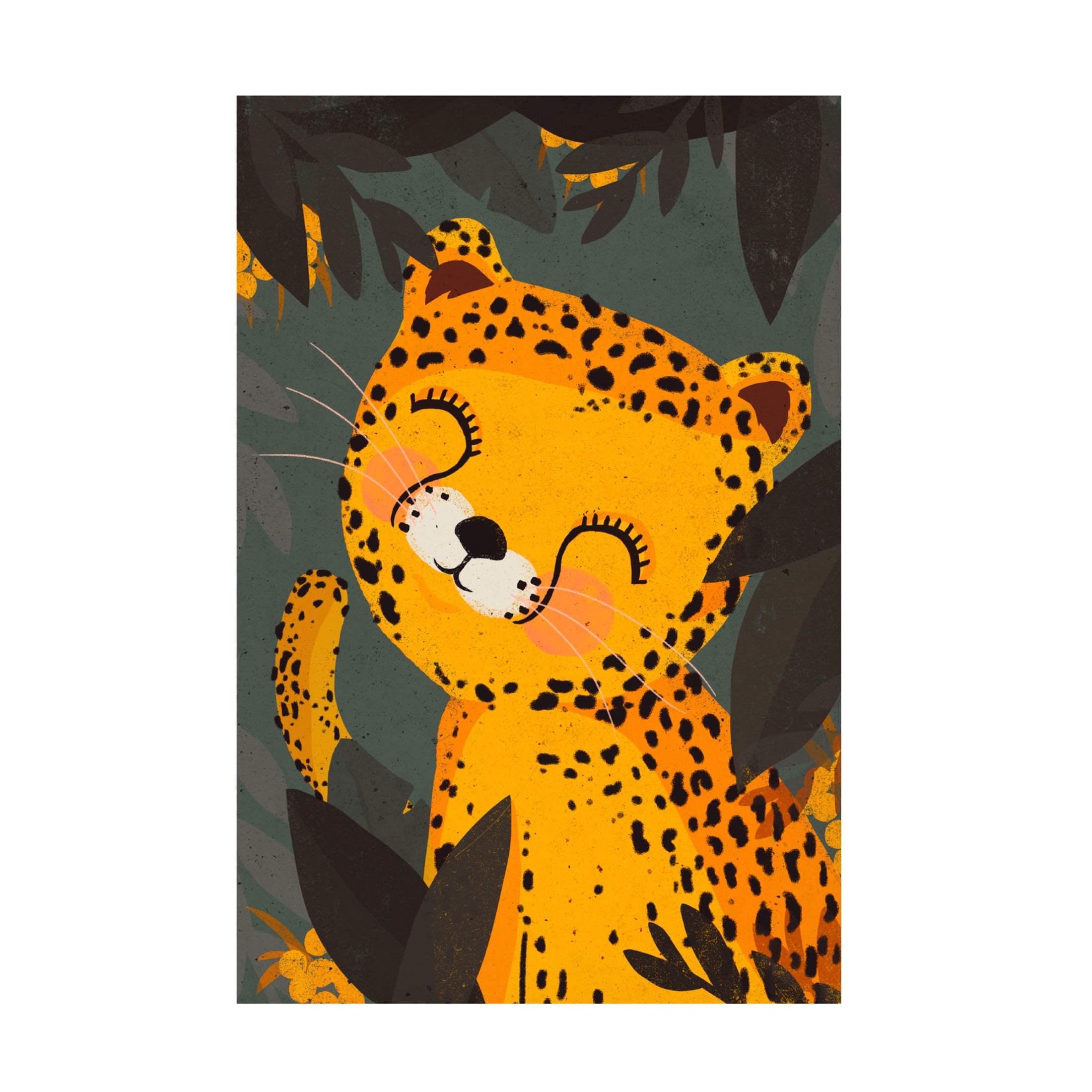 Canvas Wall Art - Treechild 'Little Leo' Wall Art for Living Room, Bedroom, or Office D?cor by Trademark Fine Art - 30 x 47 Inches