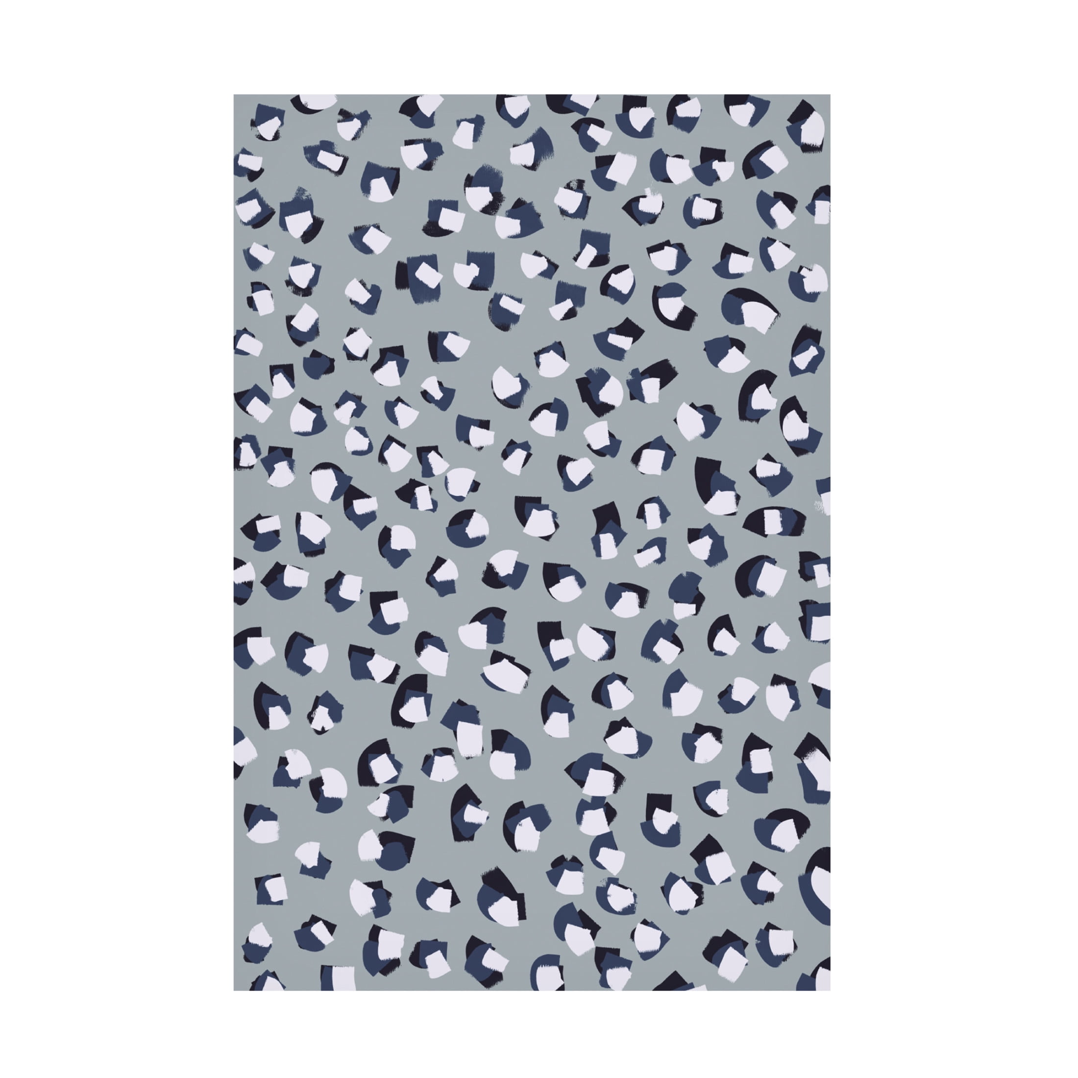 Canvas Wall Art - Treechild 'Little White Blue Brush Strokes' Wall Art for Living Room, Bedroom, or Office D?cor by Trademark Fine Art - 12 x 19 Inches