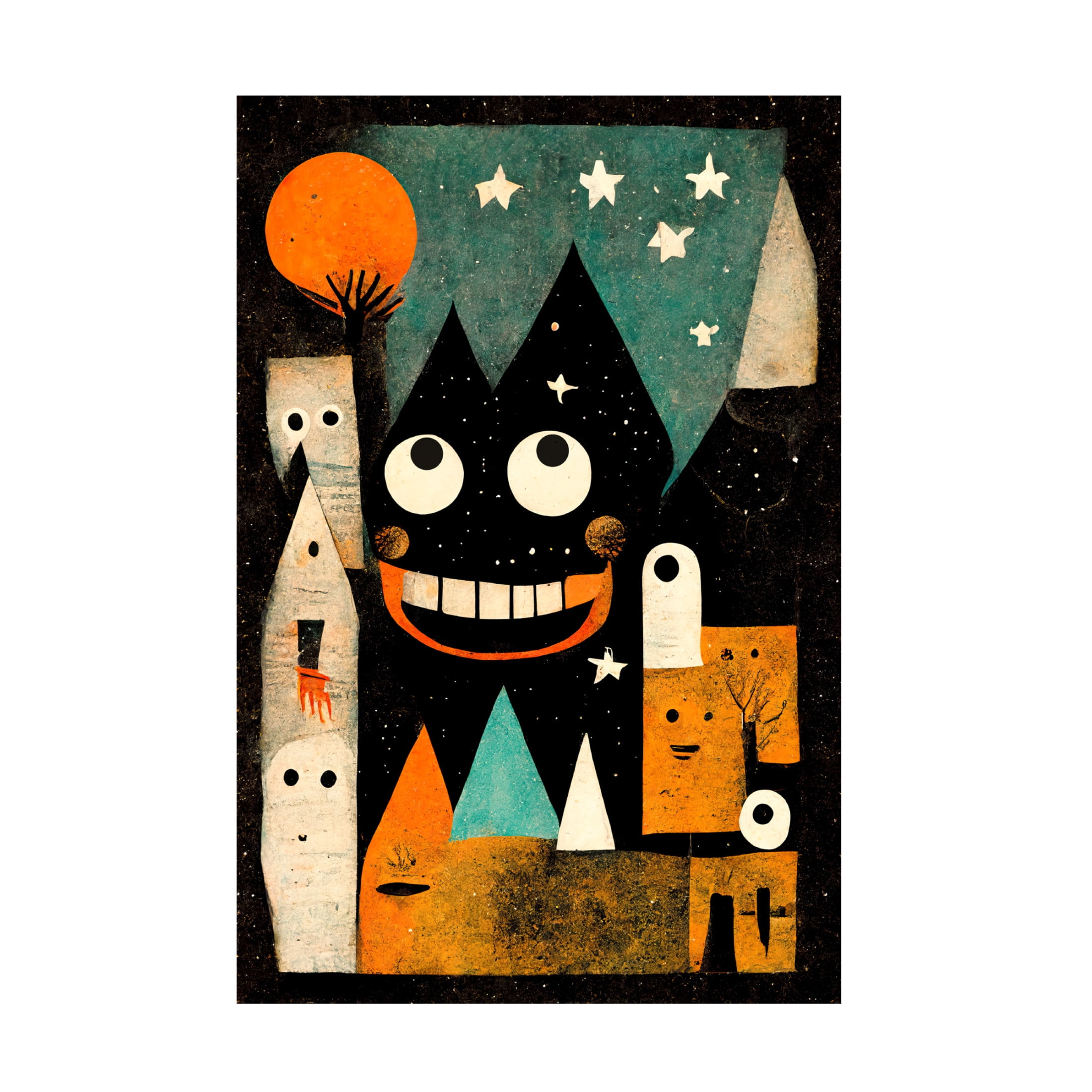 Canvas Wall Art - Treechild 'Monster Ville' Wall Art for Living Room, Bedroom, or Office D?cor by Trademark Fine Art - 22 x 32 Inches