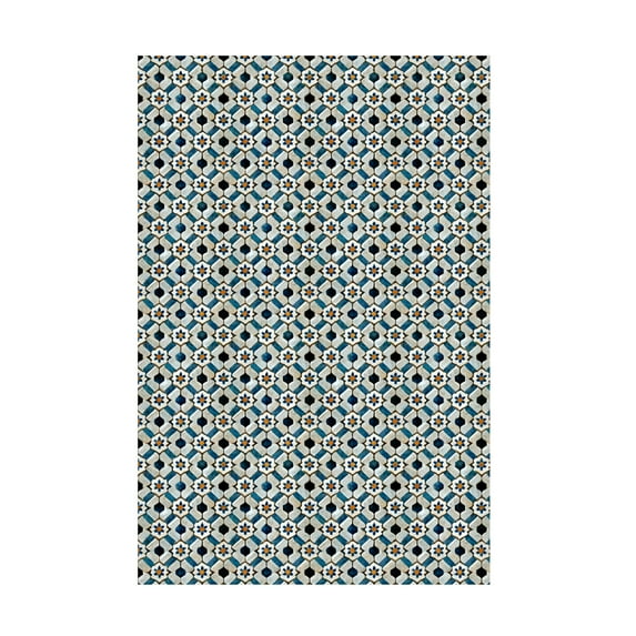 Canvas Wall Art - Treechild 'Moroccan Tile Pattern' Wall Art for Living Room, Bedroom, or Office D?cor by Trademark Fine Art - 22 x 32 Inches