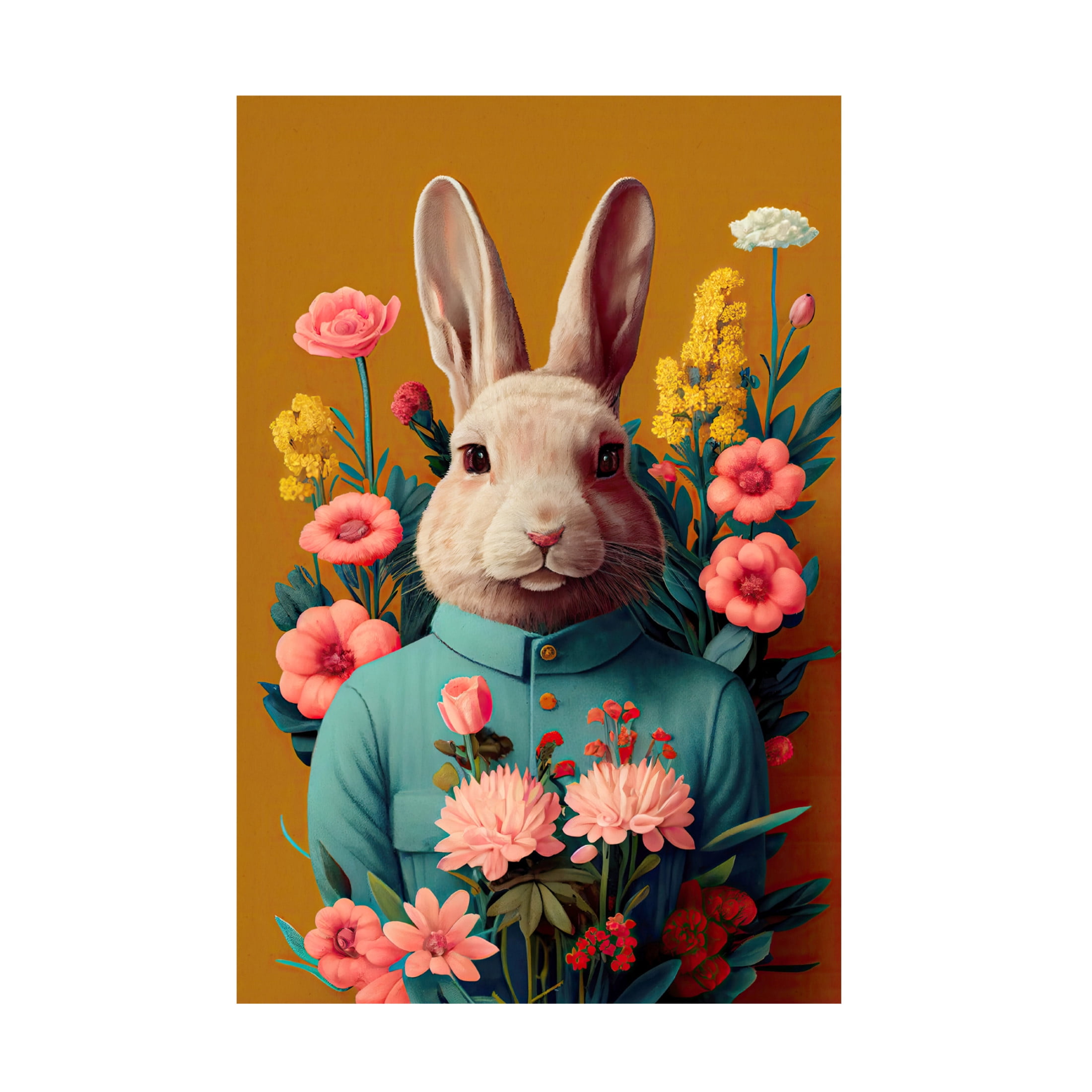 Canvas Wall Art - Treechild 'Mr Easter Bunny' Wall Art for Living Room, Bedroom, or Office D?cor by Trademark Fine Art - 12 x 19 Inches