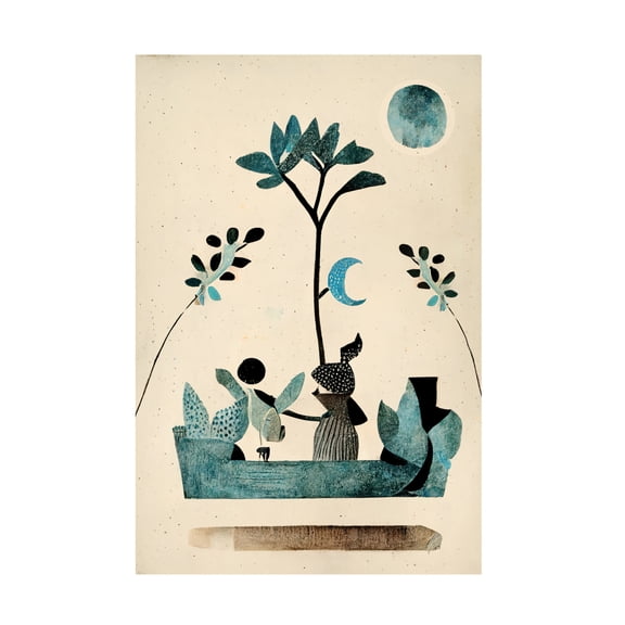 Canvas Wall Art - Treechild 'My Fantastic Journey' Wall Art for Living Room, Bedroom, or Office D?cor by Trademark Fine Art - 12 x 19 Inches
