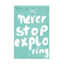 Canvas Wall Art - Treechild 'Never Stop Exploring' Wall Art for Living Room, Bedroom, or Office D?cor by Trademark Fine Art - 12 x 19 Inches