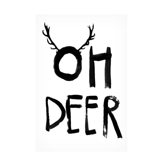 Canvas Wall Art - Treechild 'Oh Deer' Wall Art for Living Room, Bedroom, or Office D?cor by Trademark Fine Art - 12 x 19 Inches
