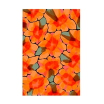 Canvas Wall Art - Treechild 'Orange Big Flowers' Wall Art for Living Room, Bedroom, or Office D?cor by Trademark Fine Art - 12 x 19 Inches