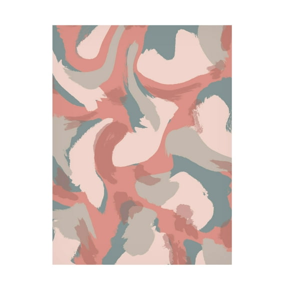 Canvas Wall Art - Treechild 'Pastel Big Strokes' Wall Art for Living Room, Bedroom, or Office D?cor by Trademark Fine Art - 14 x 19 Inches