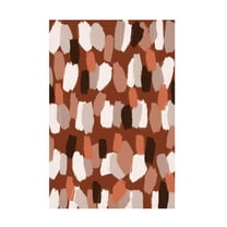 Canvas Wall Art - Treechild 'Pastel Earthy Strokes Pattern' Wall Art for Living Room, Bedroom, or Office D?cor by Trademark Fine Art - 12 x 19 Inches