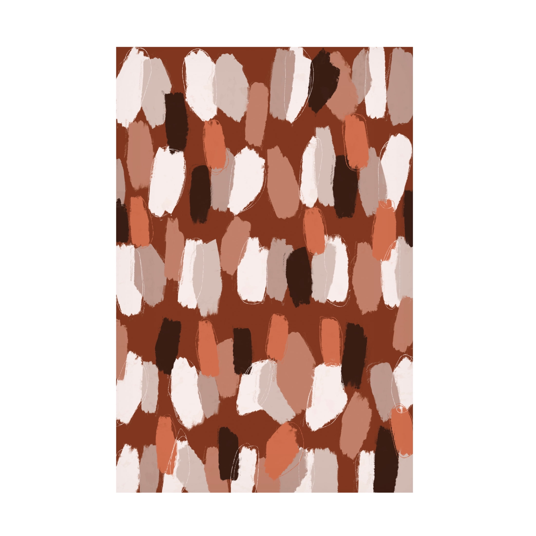 Canvas Wall Art - Treechild 'Pastel Earthy Strokes Pattern' Wall Art for Living Room, Bedroom, or Office D?cor by Trademark Fine Art - 16 x 24 Inches
