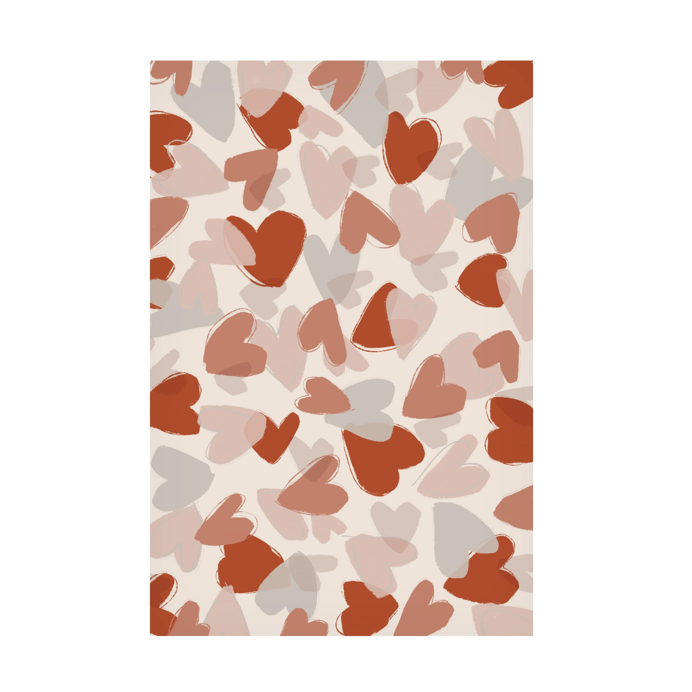 Canvas Wall Art - Treechild 'Pastel Hearts' Wall Art for Living Room, Bedroom, or Office D?cor by Trademark Fine Art - 22 x 32 Inches