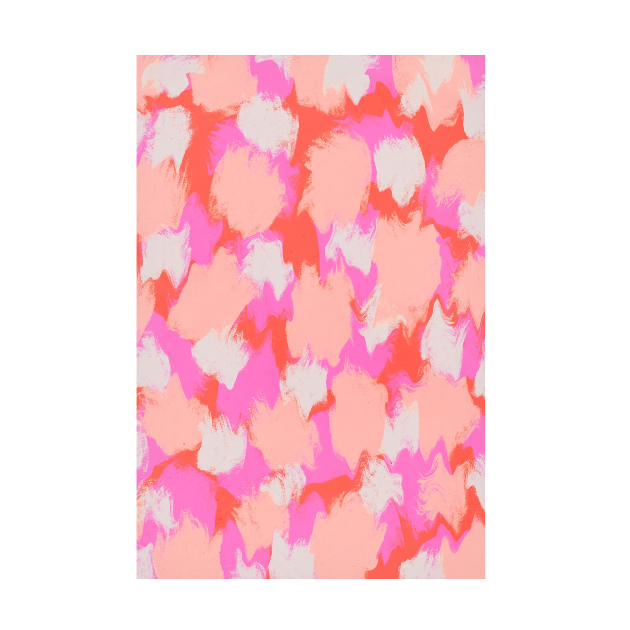 Canvas Wall Art - Treechild 'Pastel Pink And Orange Strokes' Wall Art for Living Room, Bedroom, or Office D?cor by Trademark Fine Art - 30 x 47 Inches