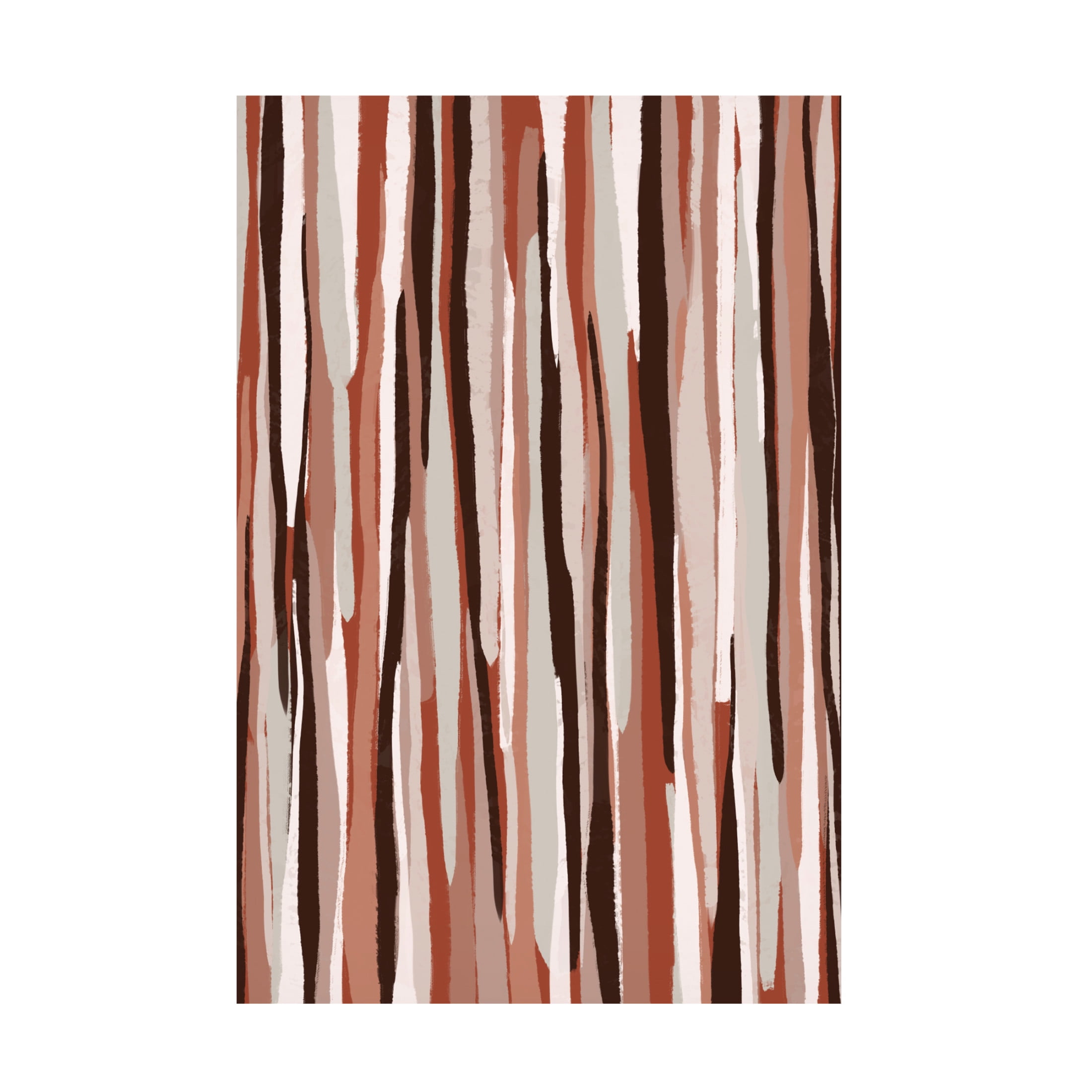 Canvas Wall Art - Treechild 'Pastel Thin Stripes' Wall Art for Living Room, Bedroom, or Office D?cor by Trademark Fine Art - 12 x 19 Inches