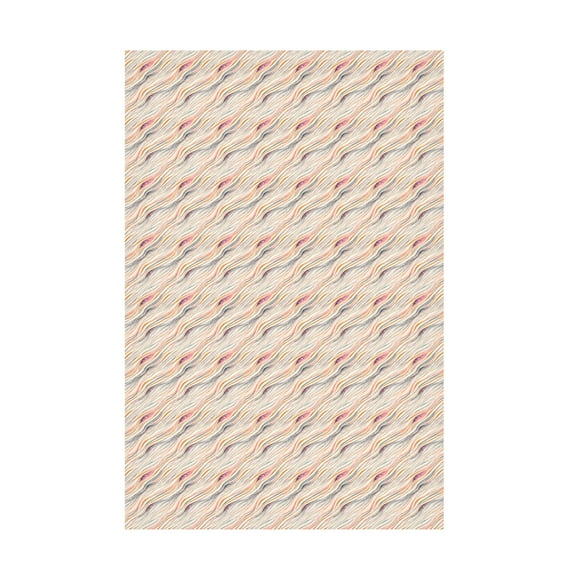 Canvas Wall Art - Treechild 'Pastel Waves Pattern' Wall Art for Living Room, Bedroom, or Office D?cor by Trademark Fine Art - 12 x 19 Inches