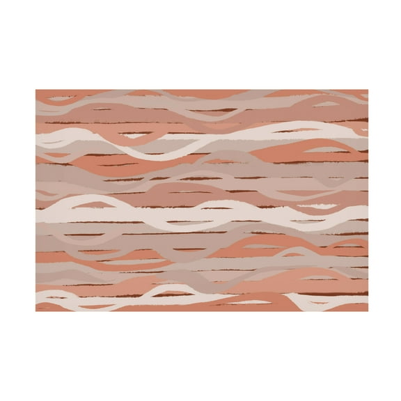 Canvas Wall Art - Treechild 'Pastel Wavey Stripes Pattern' Wall Art for Living Room, Bedroom, or Office D?cor by Trademark Fine Art - 19 x 12 Inches