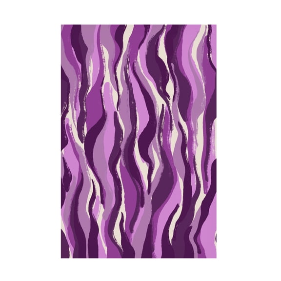 Canvas Wall Art - Treechild 'Purple Tiger Pattern' Wall Art for Living Room, Bedroom, or Office D?cor by Trademark Fine Art - 16 x 24 Inches