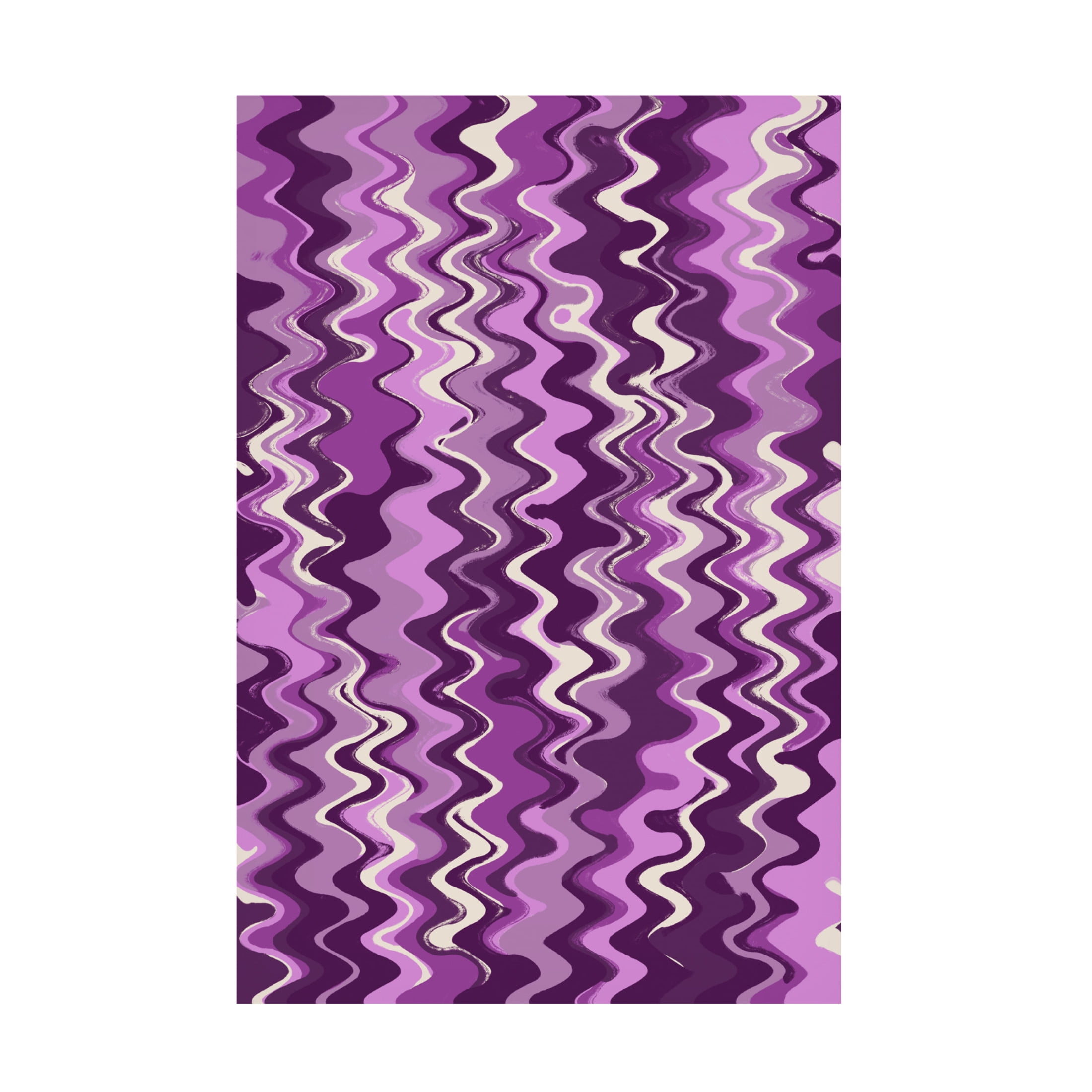 Canvas Wall Art - Treechild 'Purple Wavey Pattern' Wall Art for Living Room, Bedroom, or Office D?cor by Trademark Fine Art - 22 x 32 Inches