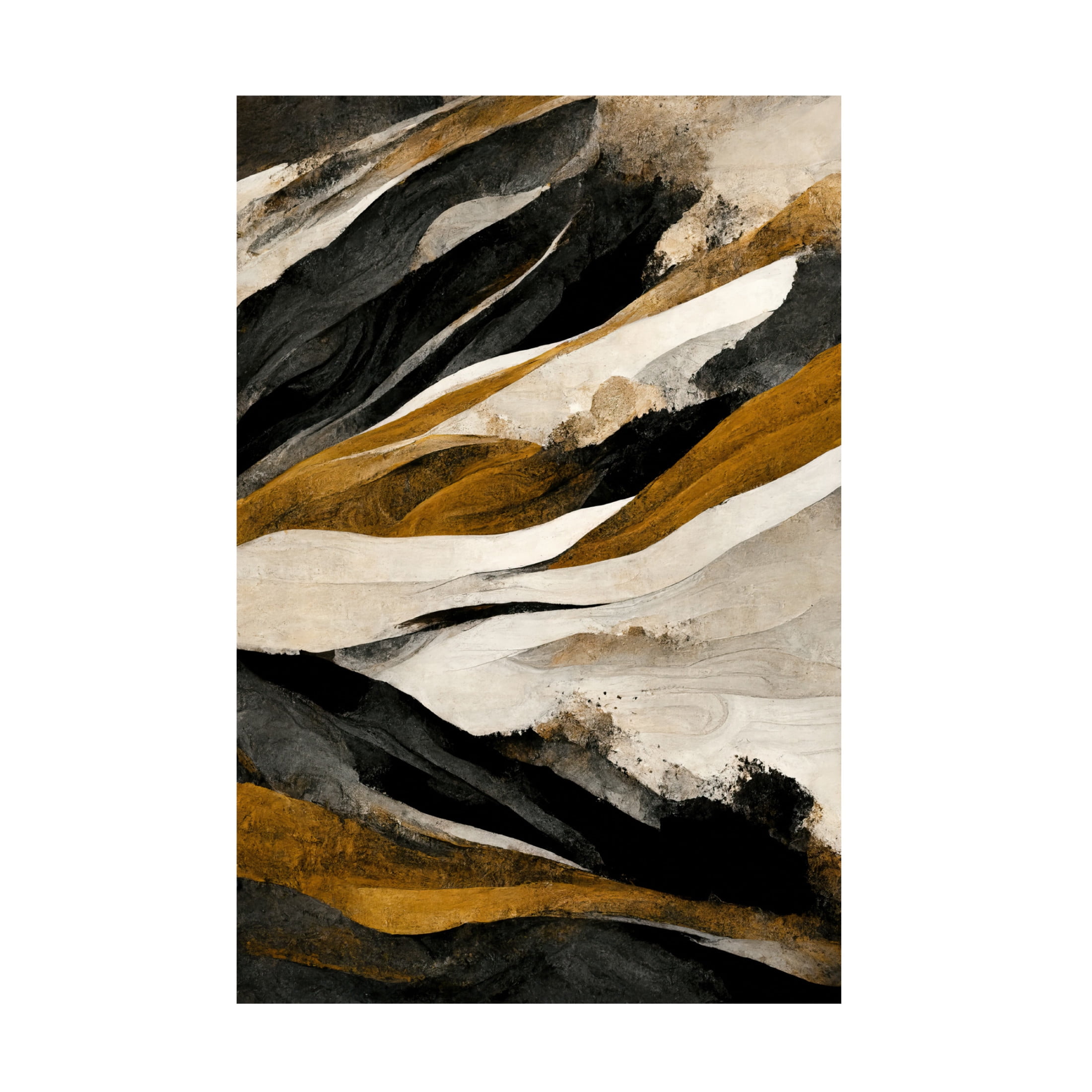 Canvas Wall Art - Treechild 'Rough Mountains' Wall Art for Living Room, Bedroom, or Office D?cor by Trademark Fine Art - 30 x 47 Inches