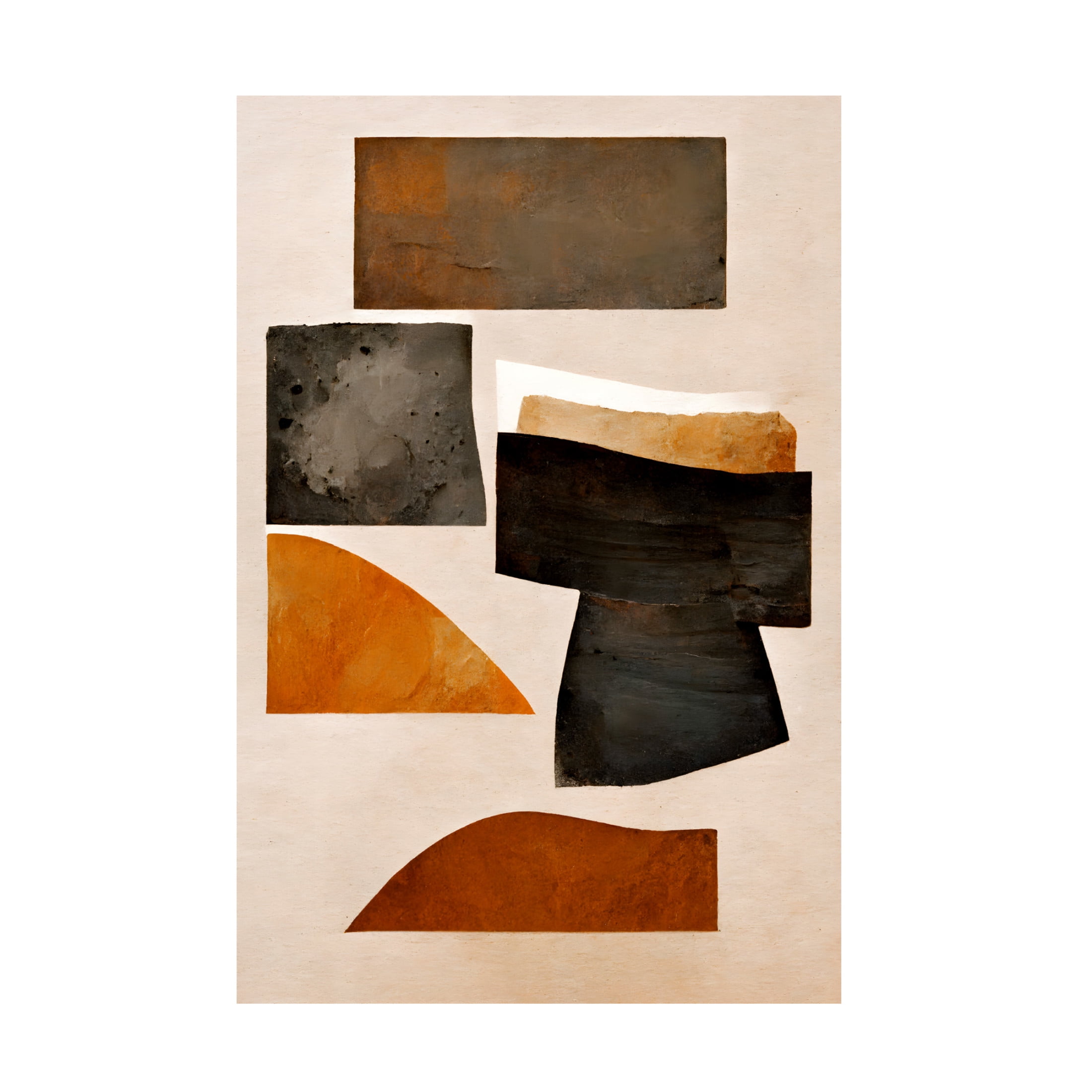 Canvas Wall Art - Treechild 'Rusty Shapes' Wall Art for Living Room, Bedroom, or Office D?cor by Trademark Fine Art - 16 x 24 Inches