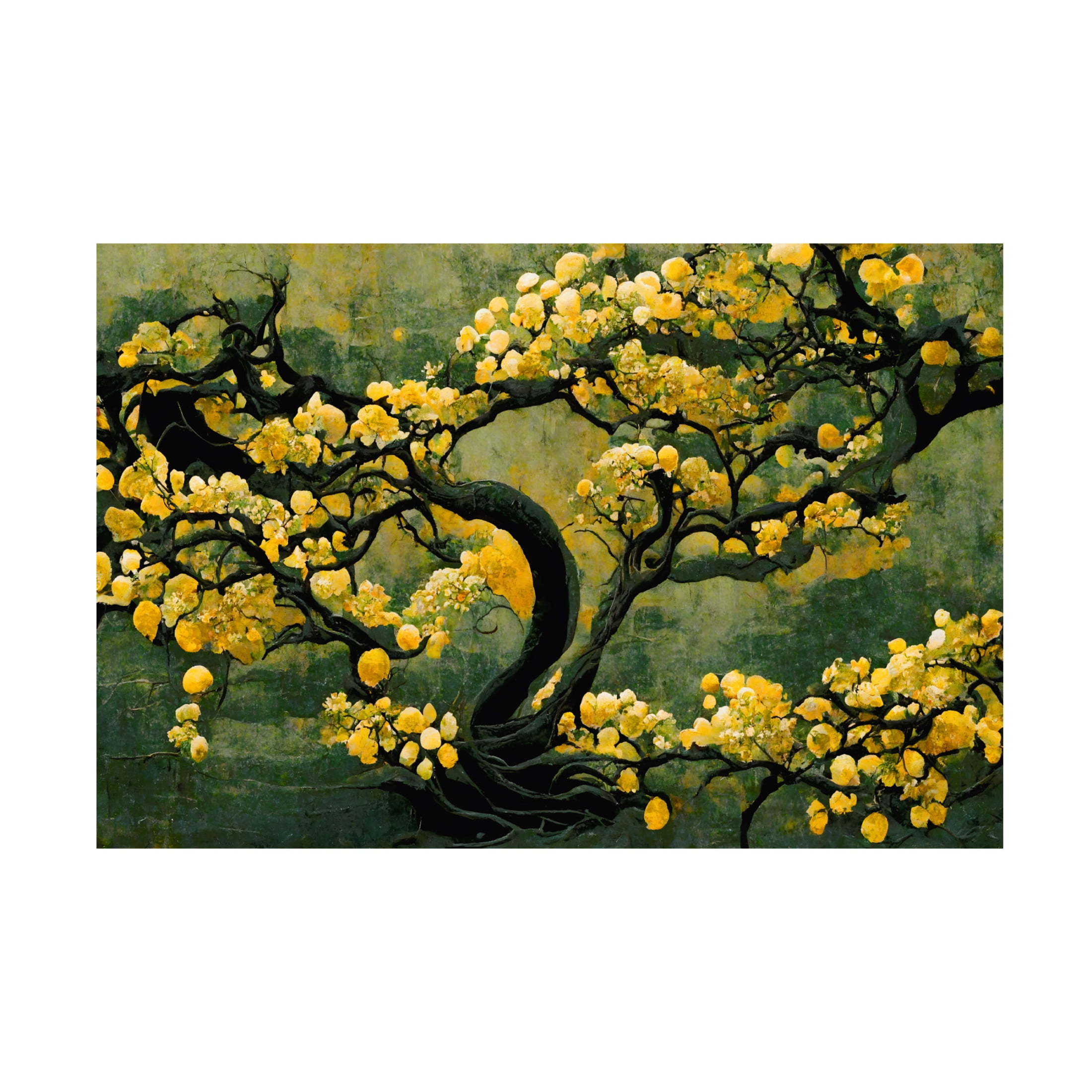 Canvas Wall Art - Treechild 'Sakura Tree' Wall Art for Living Room, Bedroom, or Office D?cor by Trademark Fine Art - 24 x 16 Inches
