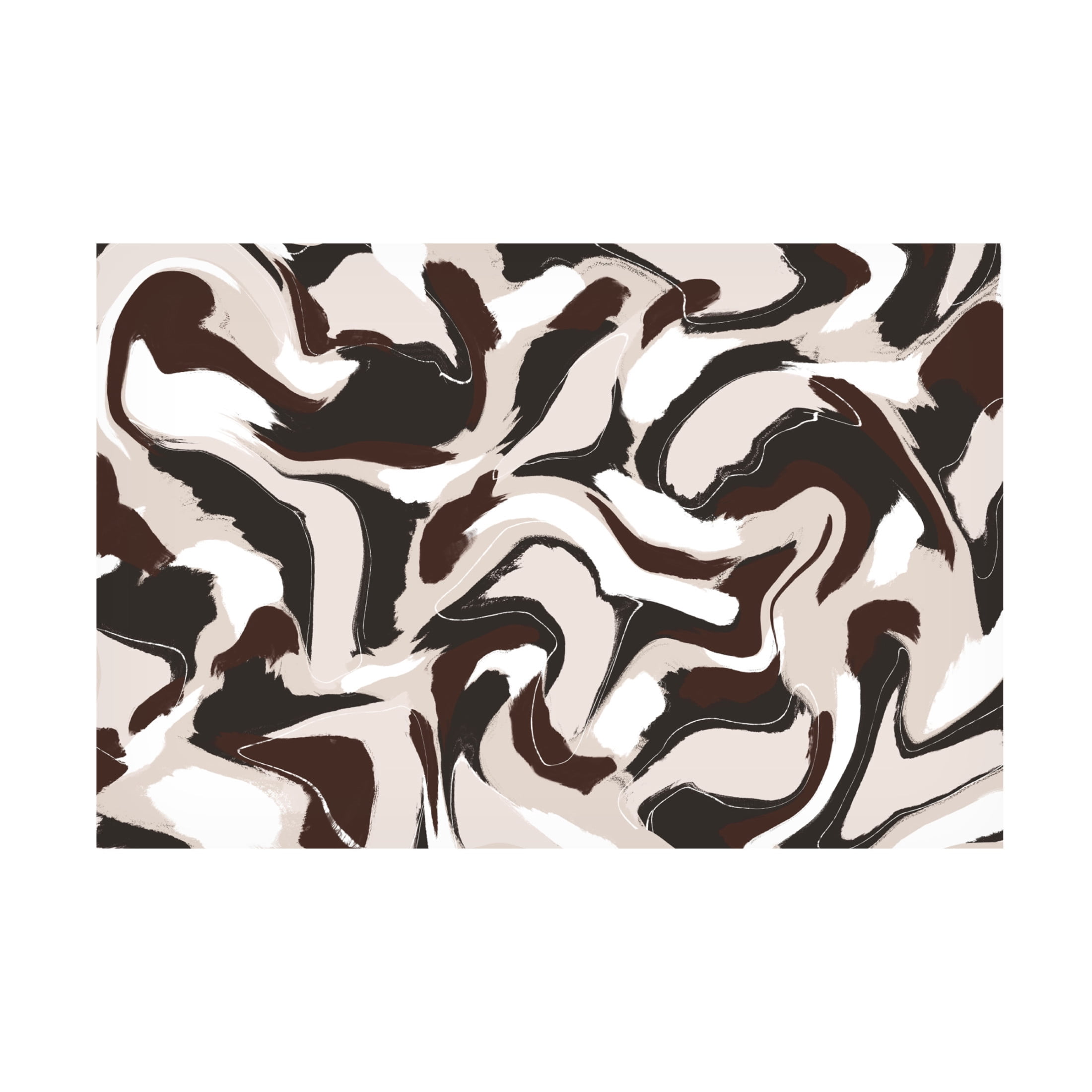 Canvas Wall Art - Treechild 'Shaky Brown Beige Strokes Square' Wall Art for Living Room, Bedroom, or Office D?cor by Trademark Fine Art - 19 x 12 Inches