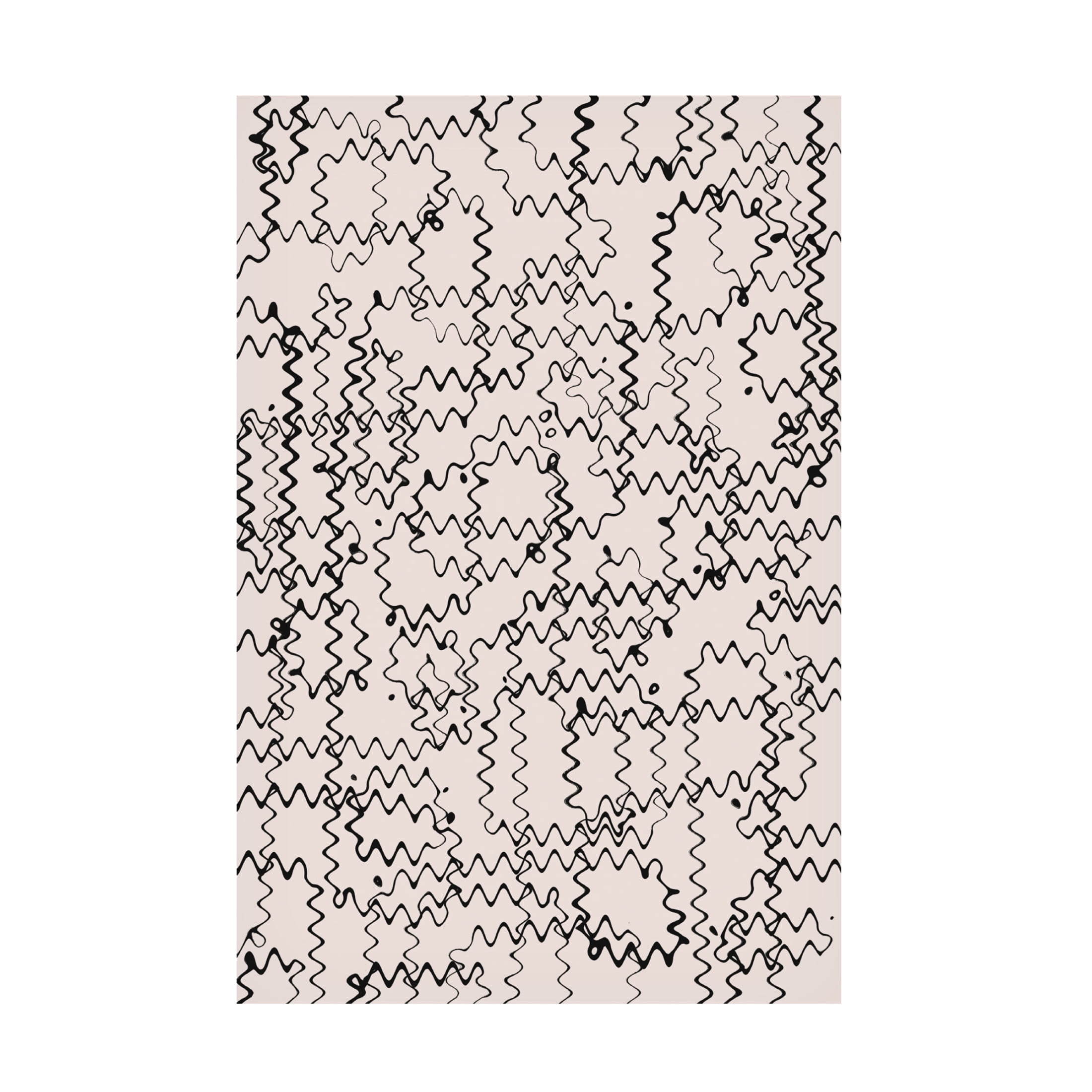 Canvas Wall Art - Treechild 'Shaky Thin Lines Pattern' Wall Art for Living Room, Bedroom, or Office D?cor by Trademark Fine Art - 30 x 47 Inches