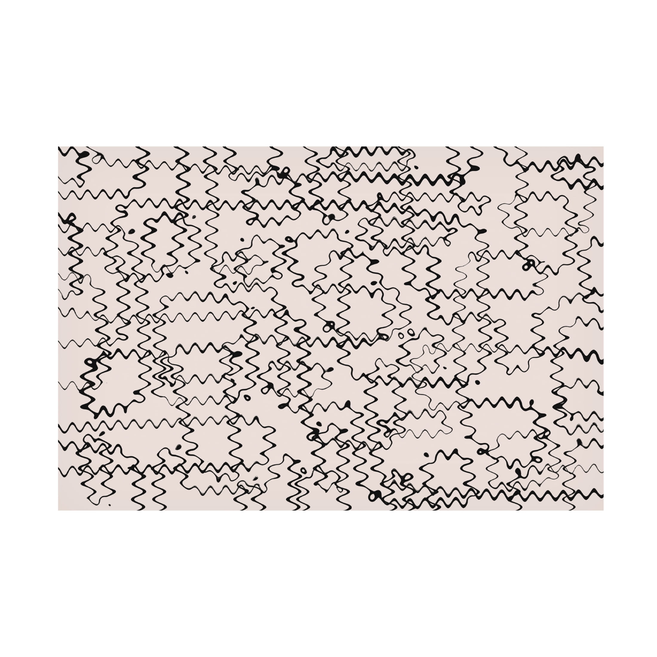 Canvas Wall Art - Treechild 'Shaky Thin Lines Square' Wall Art for Living Room, Bedroom, or Office D?cor by Trademark Fine Art - 19 x 12 Inches