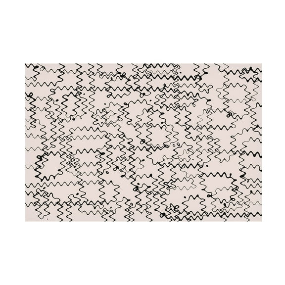 Canvas Wall Art - Treechild 'Shaky Thin Lines Square' Wall Art for Living Room, Bedroom, or Office D?cor by Trademark Fine Art - 19 x 12 Inches