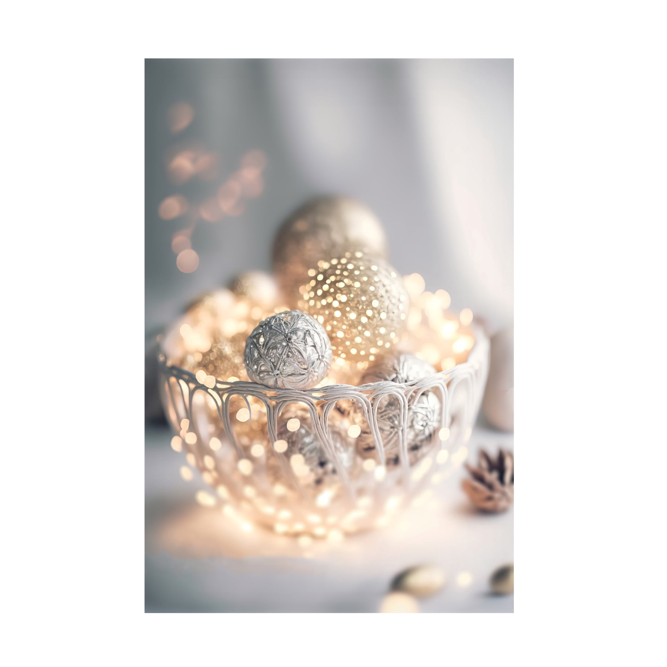 Canvas Wall Art - Treechild 'Silver Bowl Still life' Wall Art for Living Room, Bedroom, or Office D?cor by Trademark Fine Art - 30 x 47 Inches