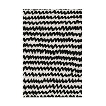 Canvas Wall Art - Treechild 'Simple Black ZigZag Pattern' Wall Art for Living Room, Bedroom, or Office D?cor by Trademark Fine Art - 12 x 19 Inches