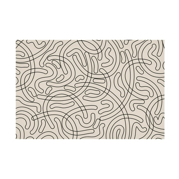 Canvas Wall Art - Treechild 'Simple Tube Line Pattern' Wall Art for Living Room, Bedroom, or Office D?cor by Trademark Fine Art - 19 x 12 Inches