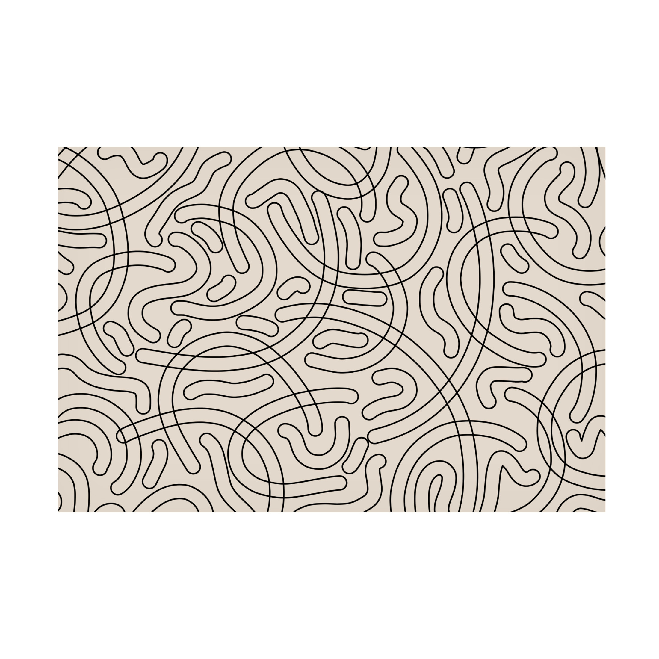 Canvas Wall Art - Treechild 'Simple Tube Line Pattern' Wall Art for Living Room, Bedroom, or Office D?cor by Trademark Fine Art - 47 x 30 Inches
